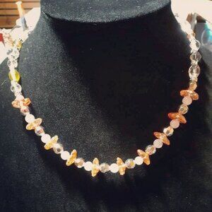 Handmade Peachy Rose Quartz Necklace